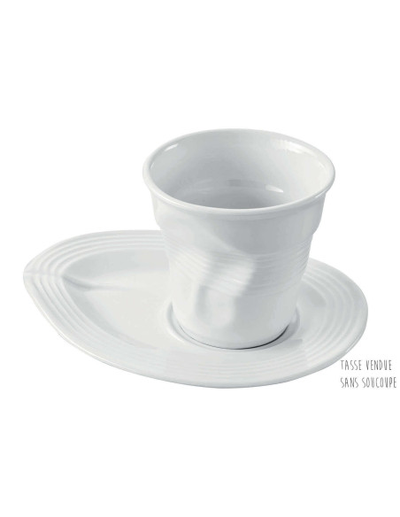 Revol Cappuccino Froissé 18 cl mugg i vitt porslin