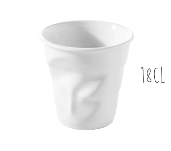 Revol Cappuccino Froissé 18cl valkoinen posliini muki