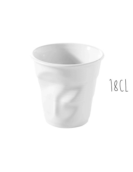 Revol Cappuccino Froissé 18cl white porcelain mug