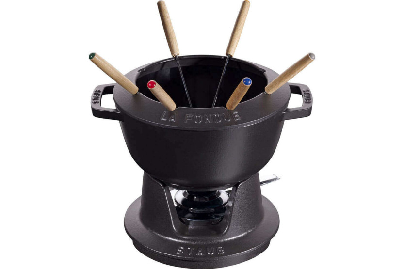 Valurautainen fonduesetti STAUB 20cm 6 henkilöä