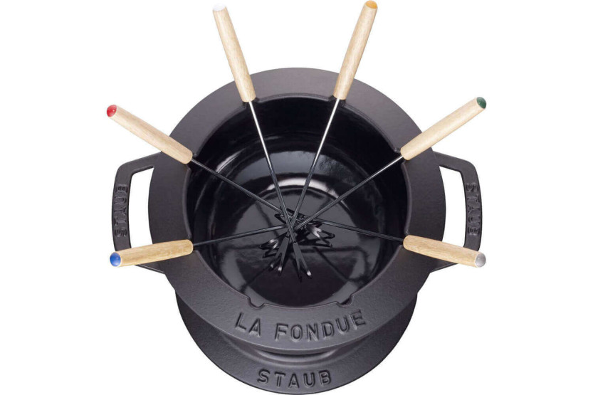 Valurautainen fonduesetti STAUB 20cm 6 henkilöä
