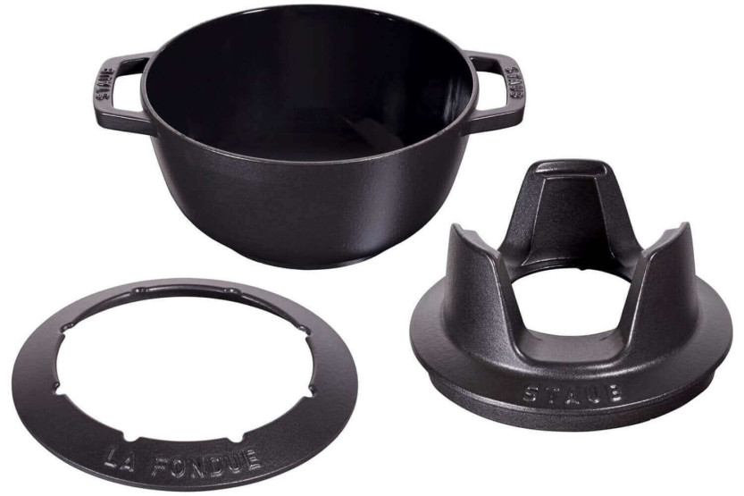 Valurautainen fonduesetti STAUB 20cm 6 henkilöä