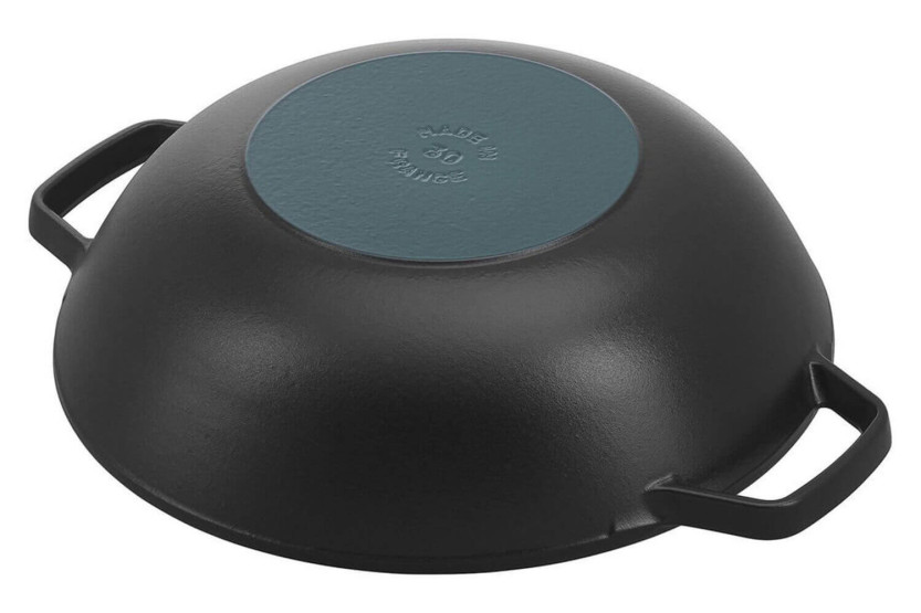 Staub gietijzeren wok 30cm met glazen deksel + grill