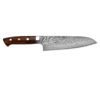 Takeshi Saji R2 Damascus Mosaic 17.5cm japanilainen santoku veitsi