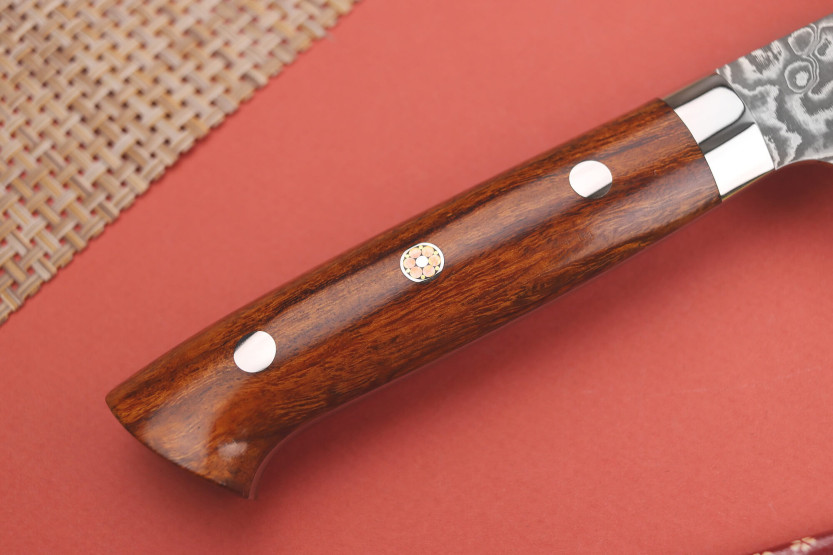 Faca japonesa sujihiki Takeshi Saji R2 Damascus Mosaic 24cm