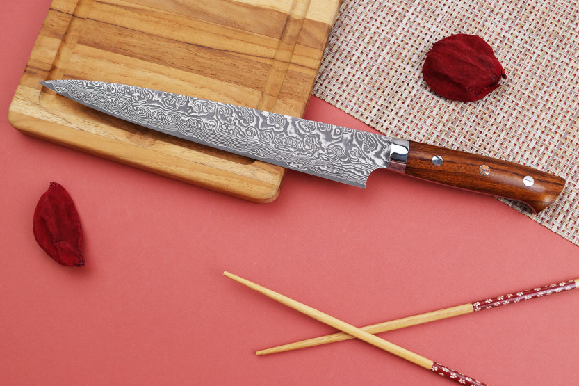Takeshi Saji R2 Damasco Mosaico 24 cm Coltello giapponese sujihiki