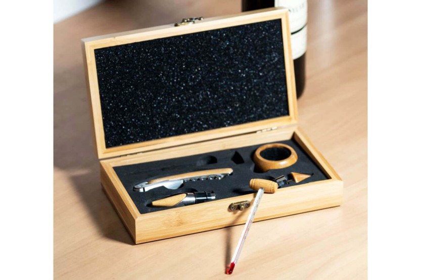 Sommelier-Set Pradel Excellence 5-teilig Bambus