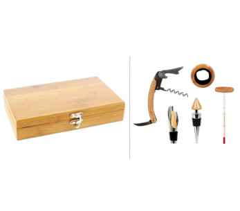 Sommelier-Set Pradel Excellence 5-teilig Bambus