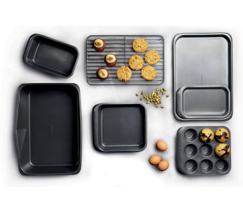 Set of 7 MasterClass Smartspace non-stick steel pans and dishes 2