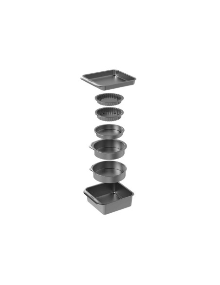 Stabelbart sett med 7 Masterclass Smartspace non-stick konditorformer