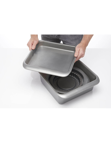 Stabelbart sæt med 7 Masterclass Smartspace non-stick wienerbrødsforme