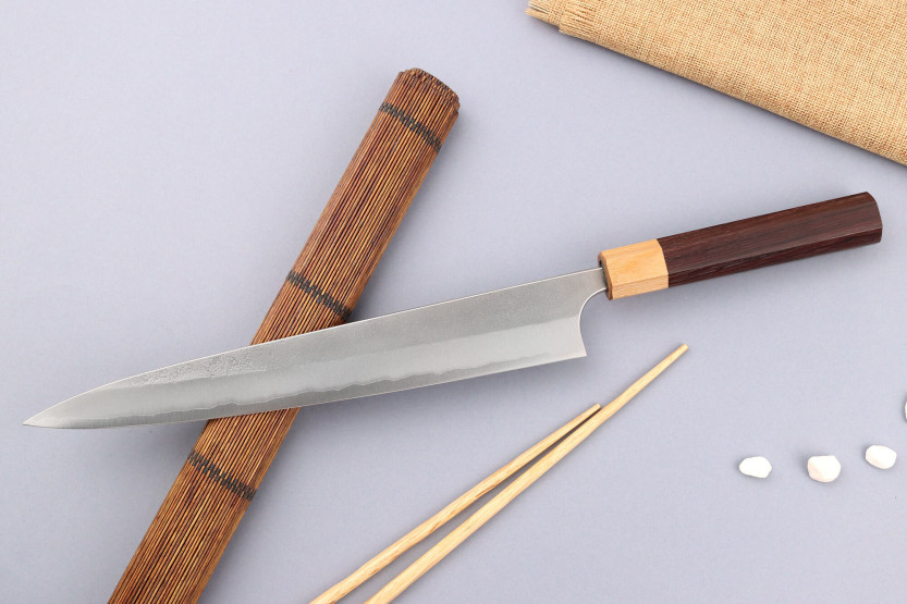 Yoshimi Kato AS Nashiji 27cm handgemaakt Japans sujihiki mes