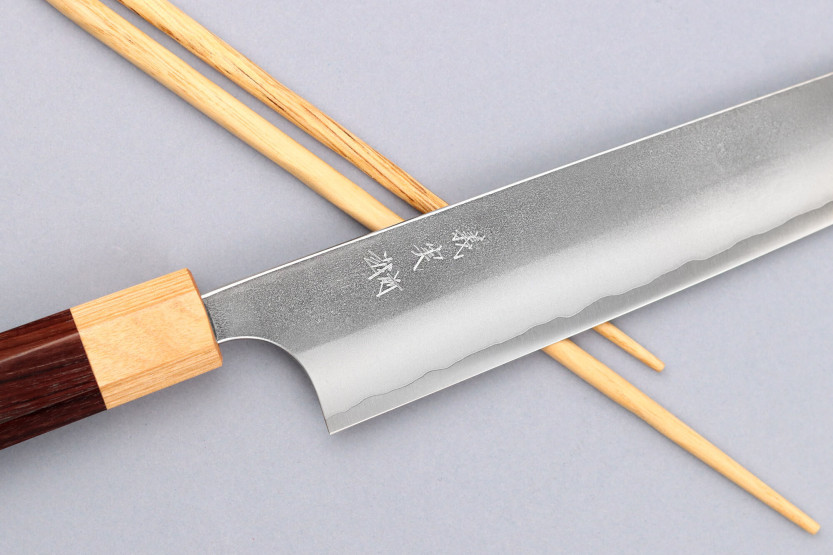 Yoshimi Kato AS Nashiji 27cm cuchillo japonés hecho a mano sujihiki