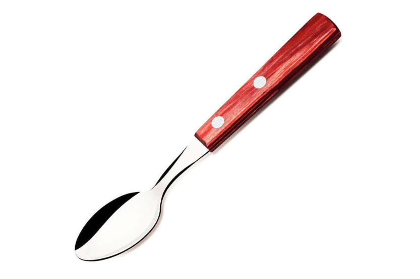 Set of 12 Tramontina red tea, coffee and dessert spoons