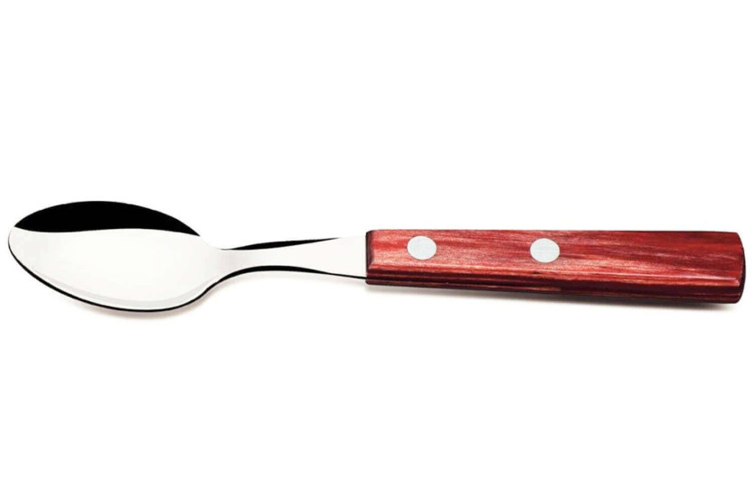 Set of 12 Tramontina red tea, coffee and dessert spoons