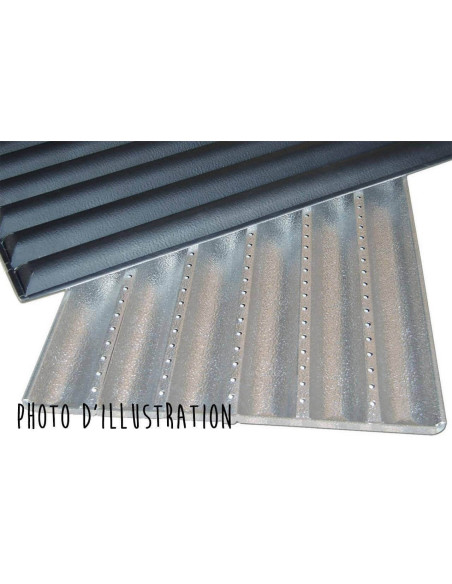 Placa con 6 canalones de aluminio