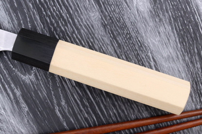 Japanisches handgefertigtes Nakiri-Messer Masakage Shimo 16,5cm Shirogami