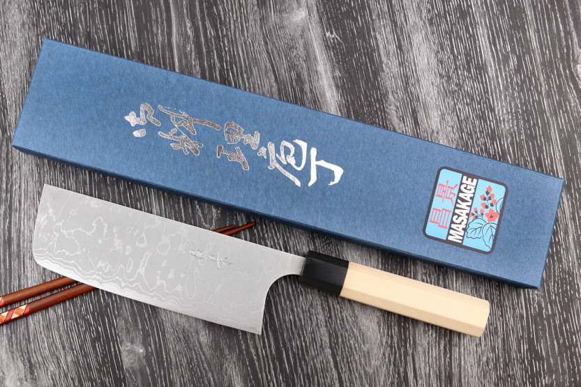 Masakage Shimo 16,5cm Shirogami Japans handgemaakt nakiri mes