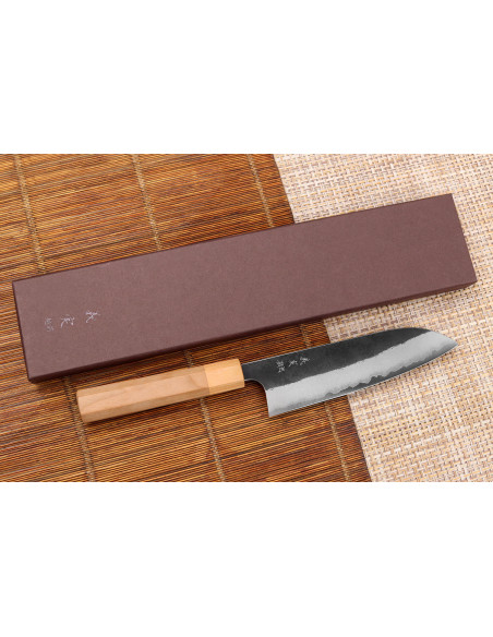 Faca japonesa de santoku Yoshimi Kato AS Brut 16,5 cm feita à mão