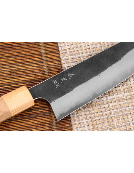 Yoshimi Kato AS Brut 16,5cm handgemaakt Japans santoku mes