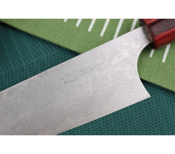 Coltello da chef giapponese Masakage Kiri 18 cm Damasco a 49 strati, fatto a mano 2