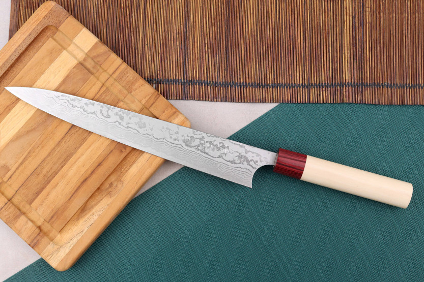 Masagake Kiri 27 cm 49-lags damaskus håndlavet japansk sujihiki-kniv