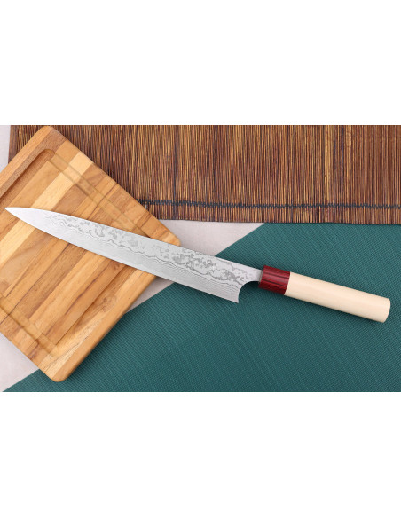 Masagake Kiri 27 cm 49 strati damasco fatto a mano coltello giapponese sujihiki