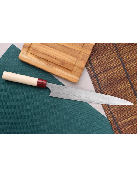 Masagake Kiri 27 cm 49 strati damasco fatto a mano coltello giapponese sujihiki