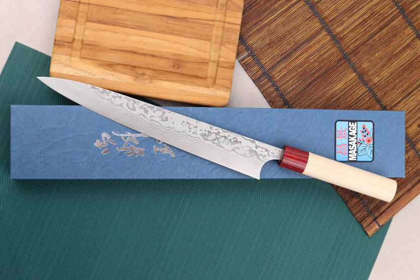 Masagake Kiri 27 cm 49-lags damaskus håndlavet japansk sujihiki-kniv