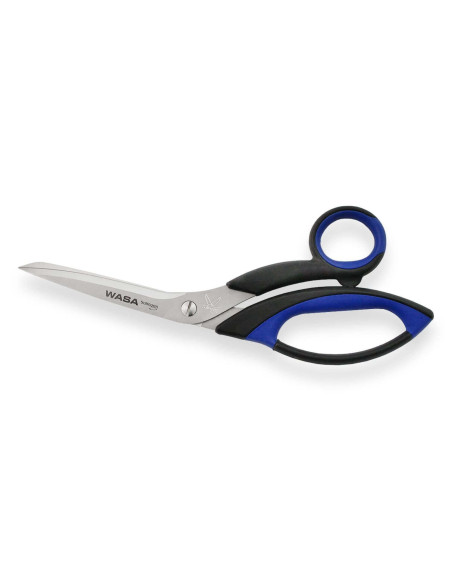 Tesoura de cozinha Wasa Solingen 20cm aço inoxidável cabo preto e azul