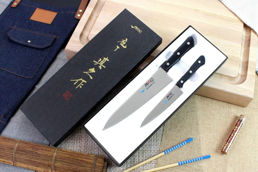 Conjunto de 2 facas japonesas MAC Chef: Universal + Chef