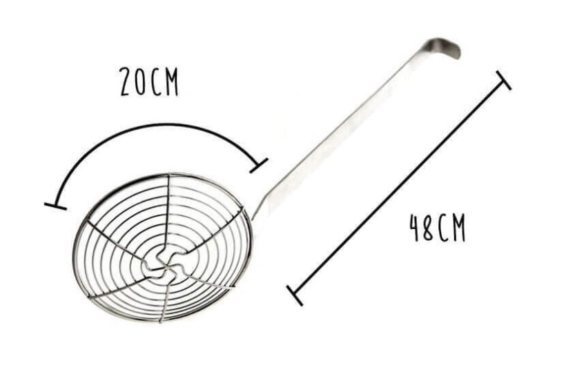 Stekeskum i rustfritt stål - Diameter 20 cm