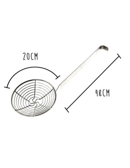 Schiumarola per frittura in acciaio inox - Diametro 20 cm