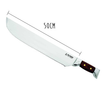 Au Nain tunfiskkniv 2 bolster i rustfritt stål Sterktannet blad kotibé-håndtak