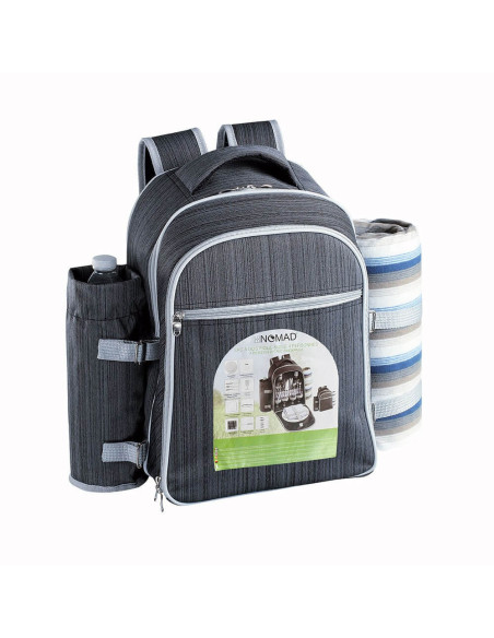 Mochila isotérmica Be Nomad piquenique 4 pessoas com xadrez