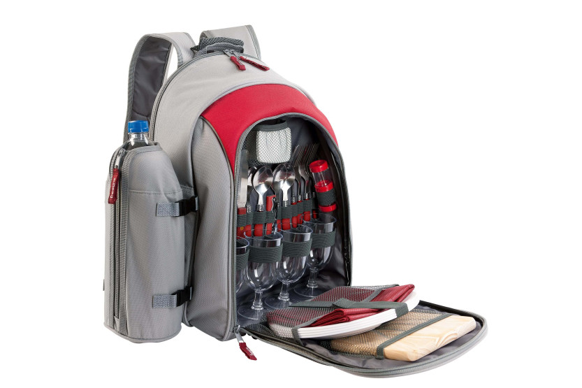 Mochila picnic isotérmica Be Nomad roja 4 personas