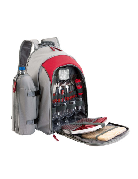 Mochila picnic isotérmica Be Nomad roja 4 personas