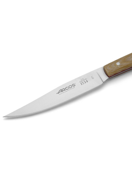 Set of 4 Arcos The Origin 11cm steak knives with beige micarta handles