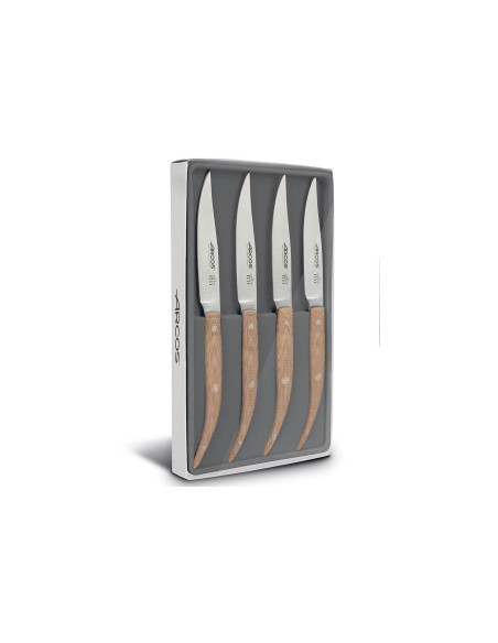 Set mit 4 Steakmessern Arcos The Origin 11cm Micarta-Griffschalen beige