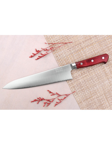 Coltello da chef giapponese tradizionale Takamura SGR 21 cm in acciaio SPG2