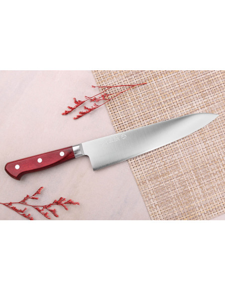 Coltello da cuoco giapponese tradizionale Takamura SGR 21 cm in acciaio SPG2