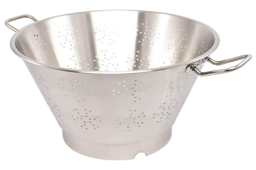 Matfer Professionelles konisches Sieb aus Edelstahl mit rundem Boden und Henkeln 45cm