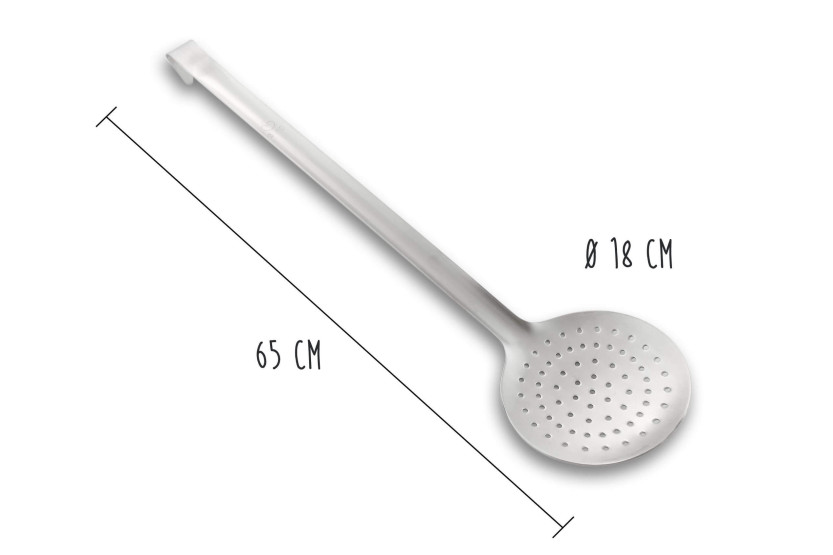 Profesjonell skimmer i ett stykke i 18/10 rustfritt stål, diameter 18 cm Matfer