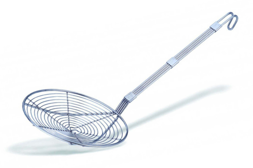 Giant stainless steel kitchen spider diameter 28cm