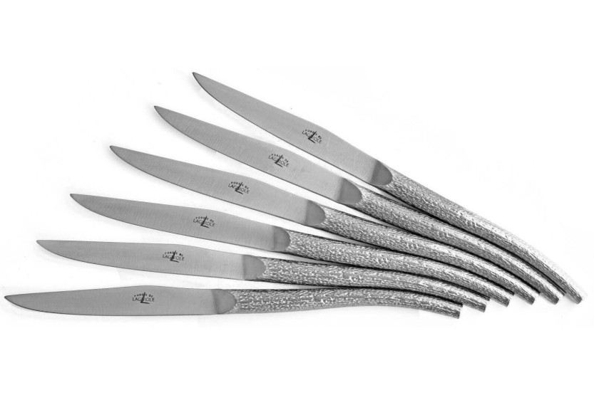 Excecional caixa de 6 facas de mesa Forge de LAGUIOLE desenhadas por P. STARCK