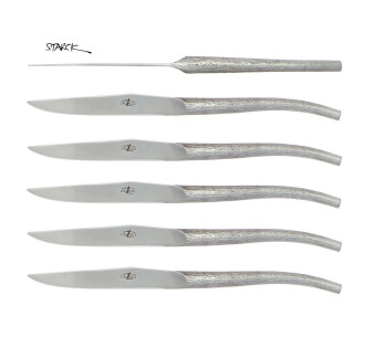Excepcional caja de 6 cuchillos de mesa Forge de LAGUIOLE diseñados por P. STARCK 2