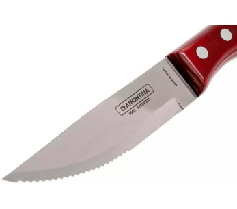 12 Tramontina Jumbo pihviveitsen sarja, 13cm terä, punainen kahva 2