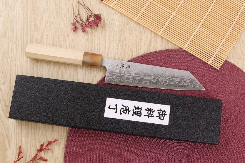 Yuzo Haruto Damascus 17cm Japanese handmade bunka knife