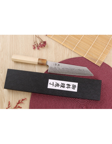 Yuzo Haruto Damascus 17cm Japanese handmade bunka knife