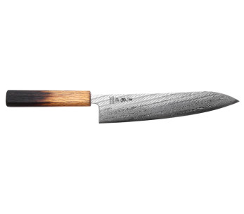 Coltello da chef Wusaki Nawame AUS10 da 21 cm, fatto a mano in Giappone